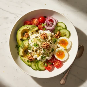 cottage cheese avocado bowl recipe featured