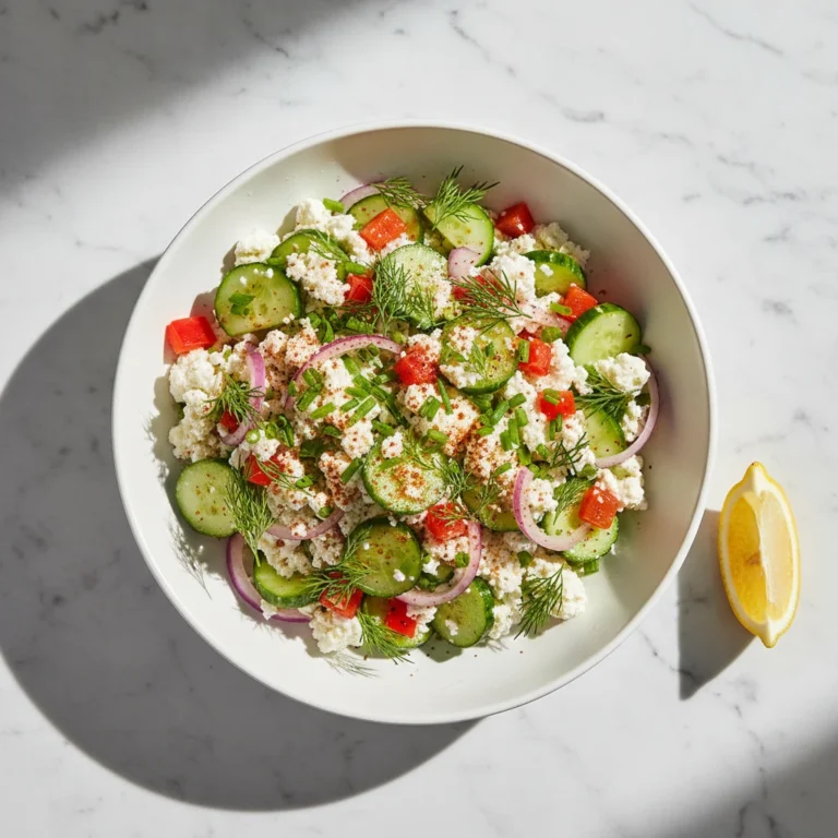 cottage cheese cucumber salad featured