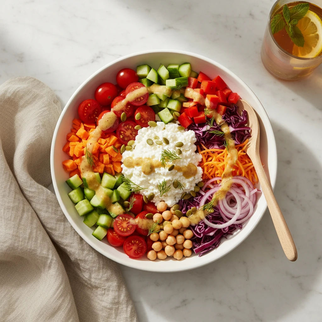 Cottage Cheese Veggie Bowl serving suggestion
