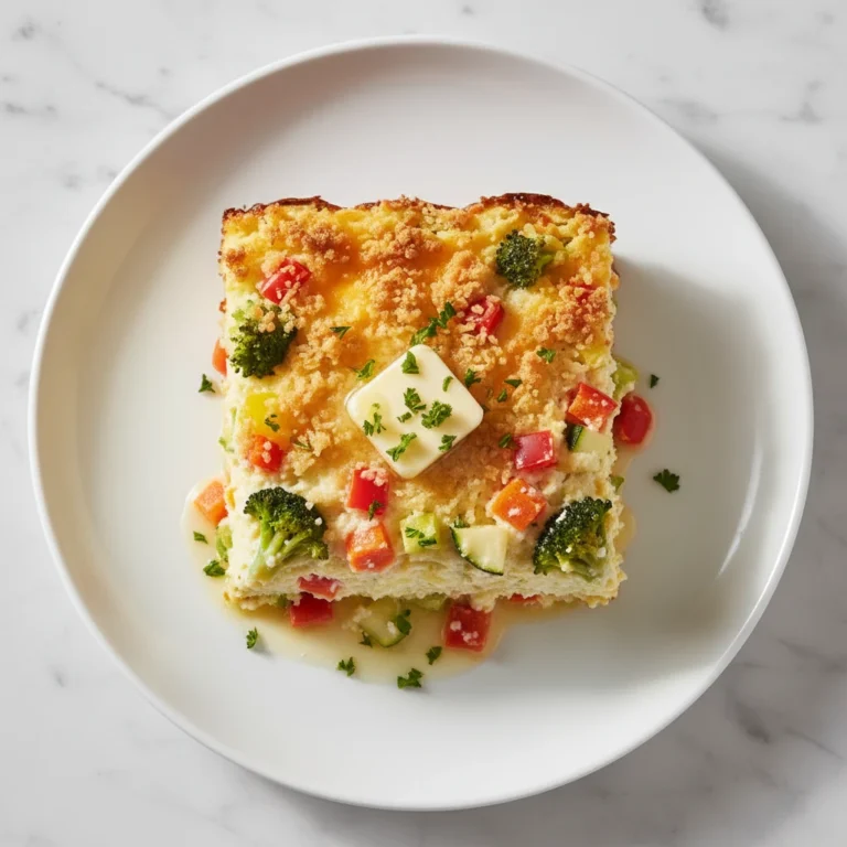 cottage cheese veggie casserole featured