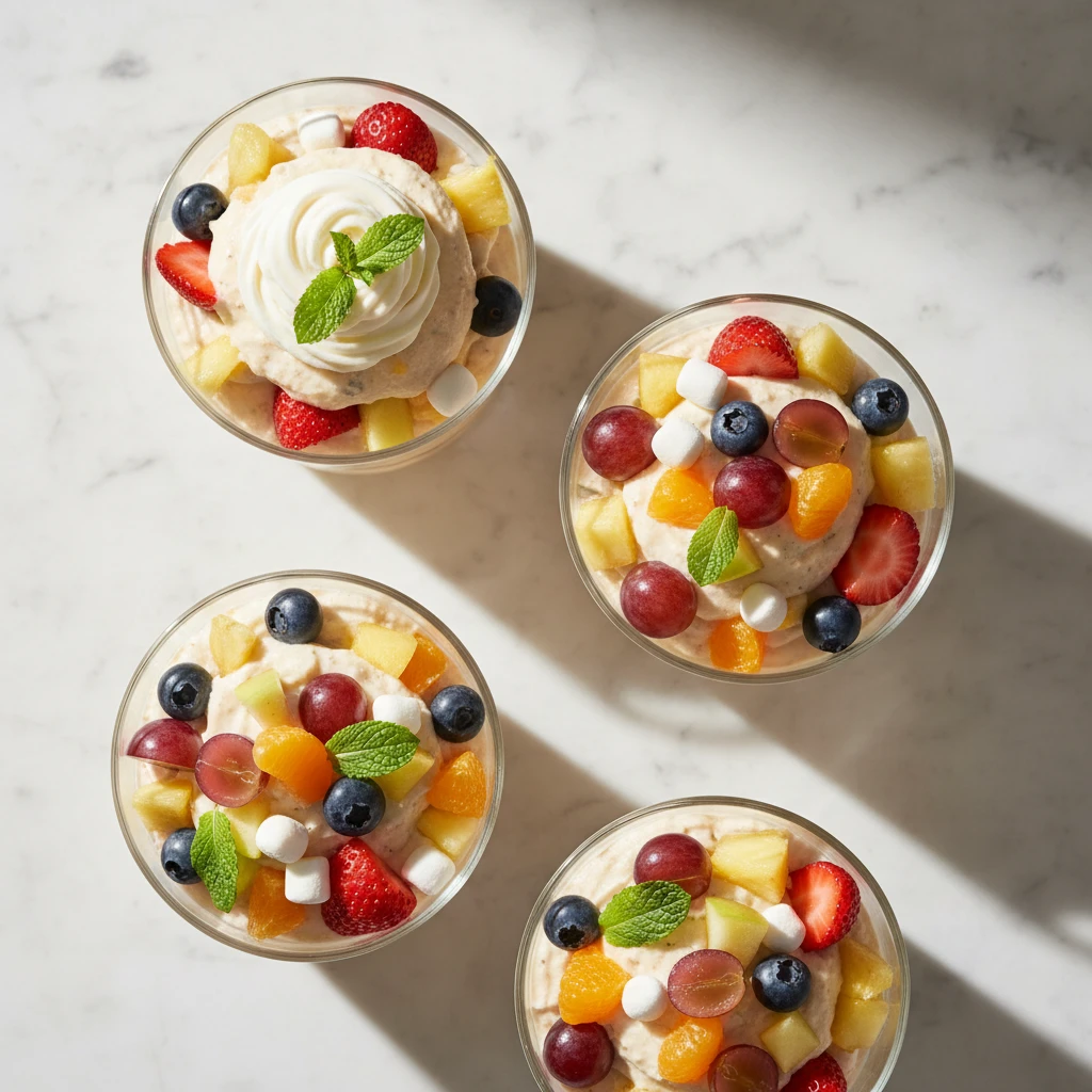 Creamy Fruit Salad Recipe serving suggestion