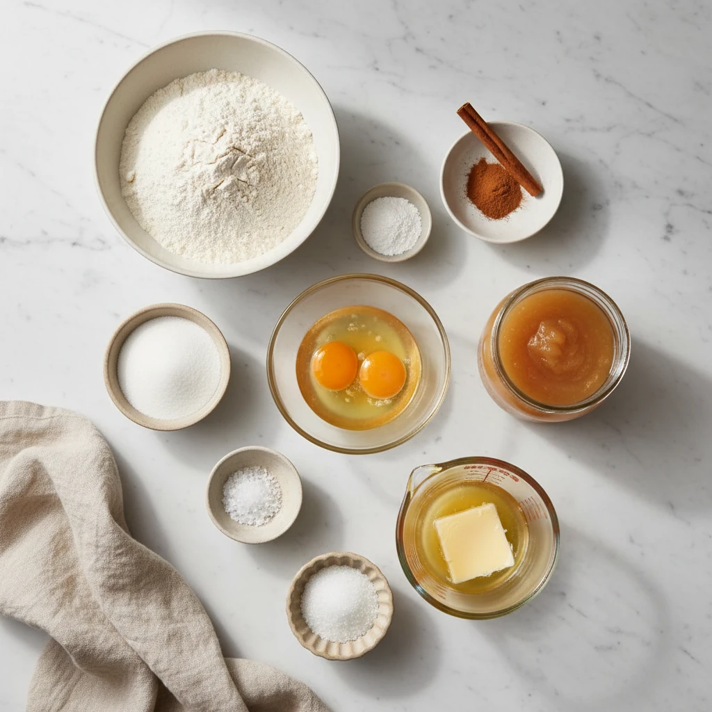 Easy Applesauce Muffins ingredients