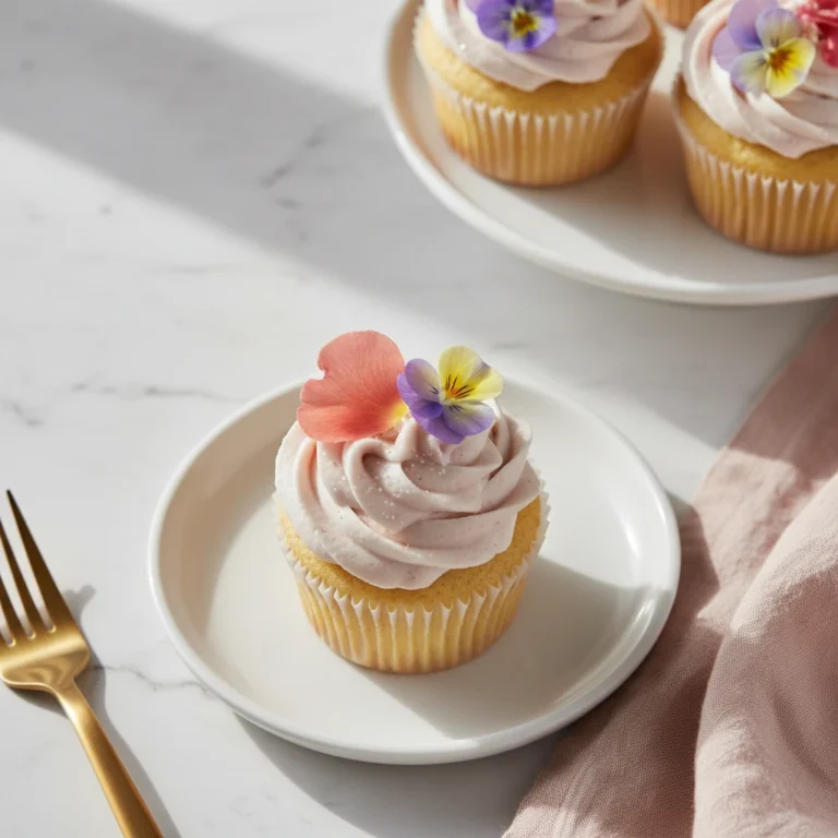 floral cupcakes recipe featured