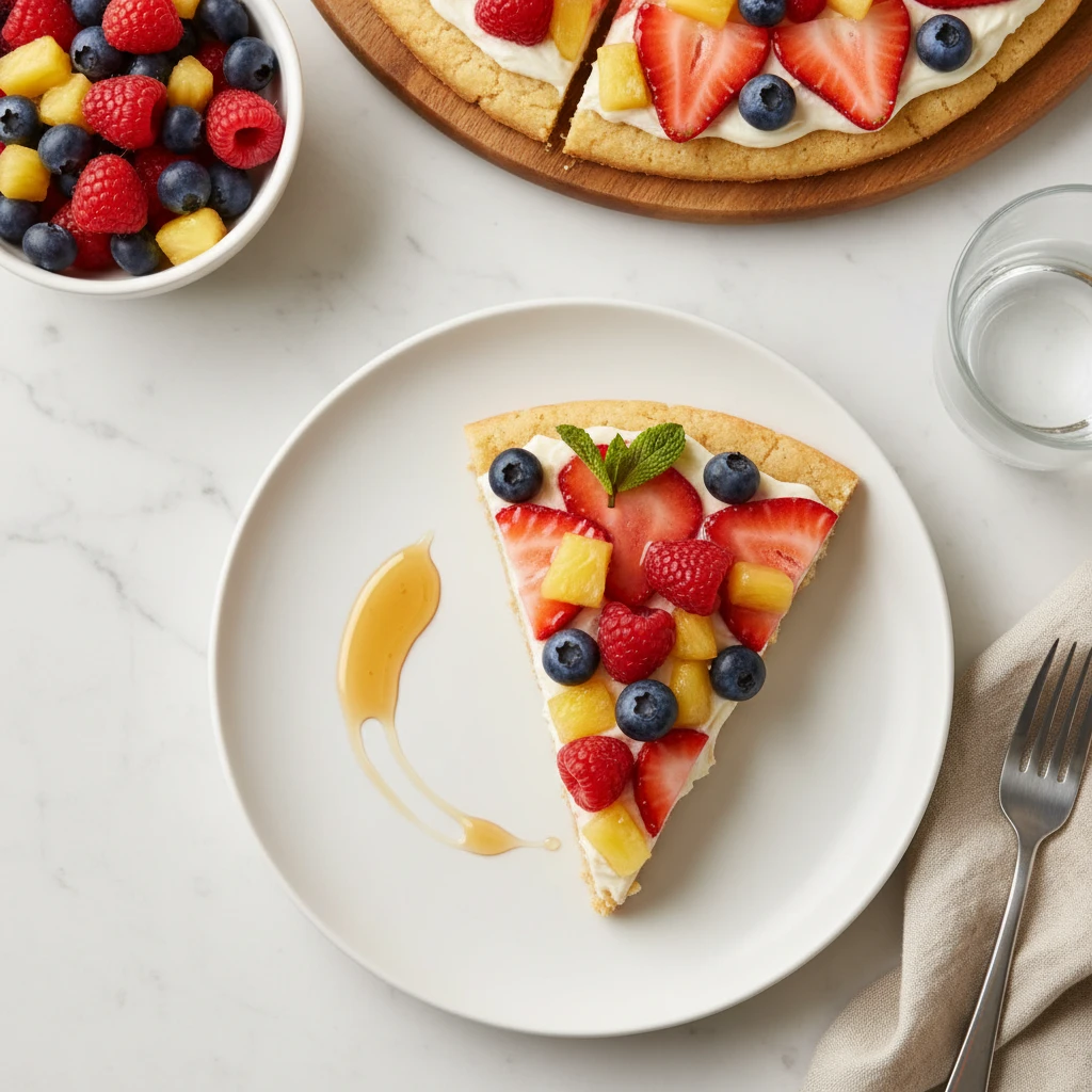 Fresh Fruit Pizza serving suggestion