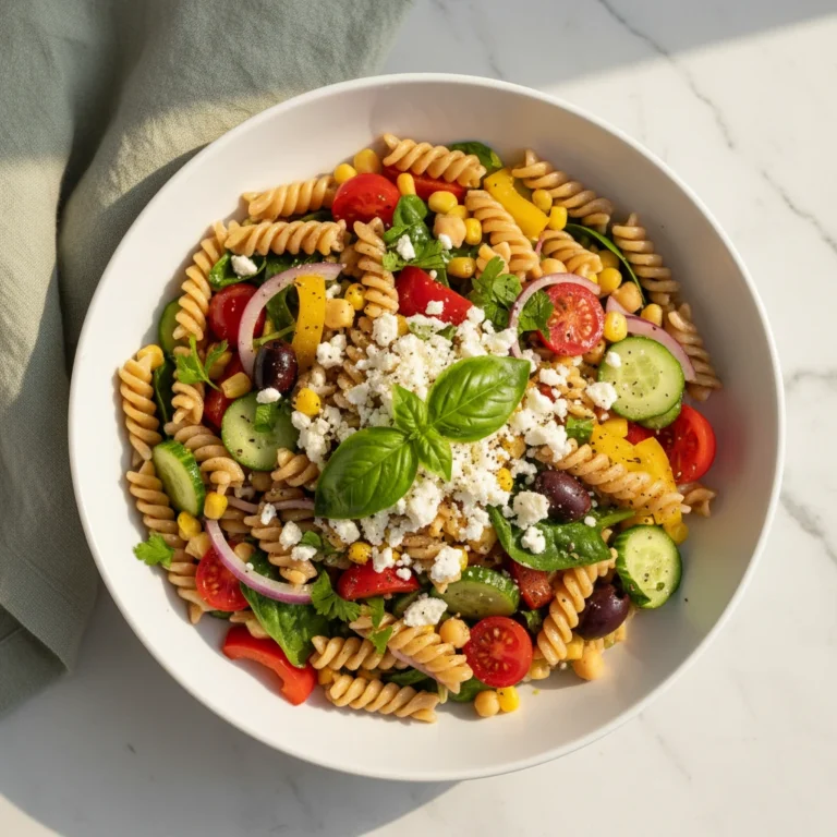Healthy Pasta Salad Recipe | Easy Mediterranean Meal 1 healthy pasta salad recipe featured