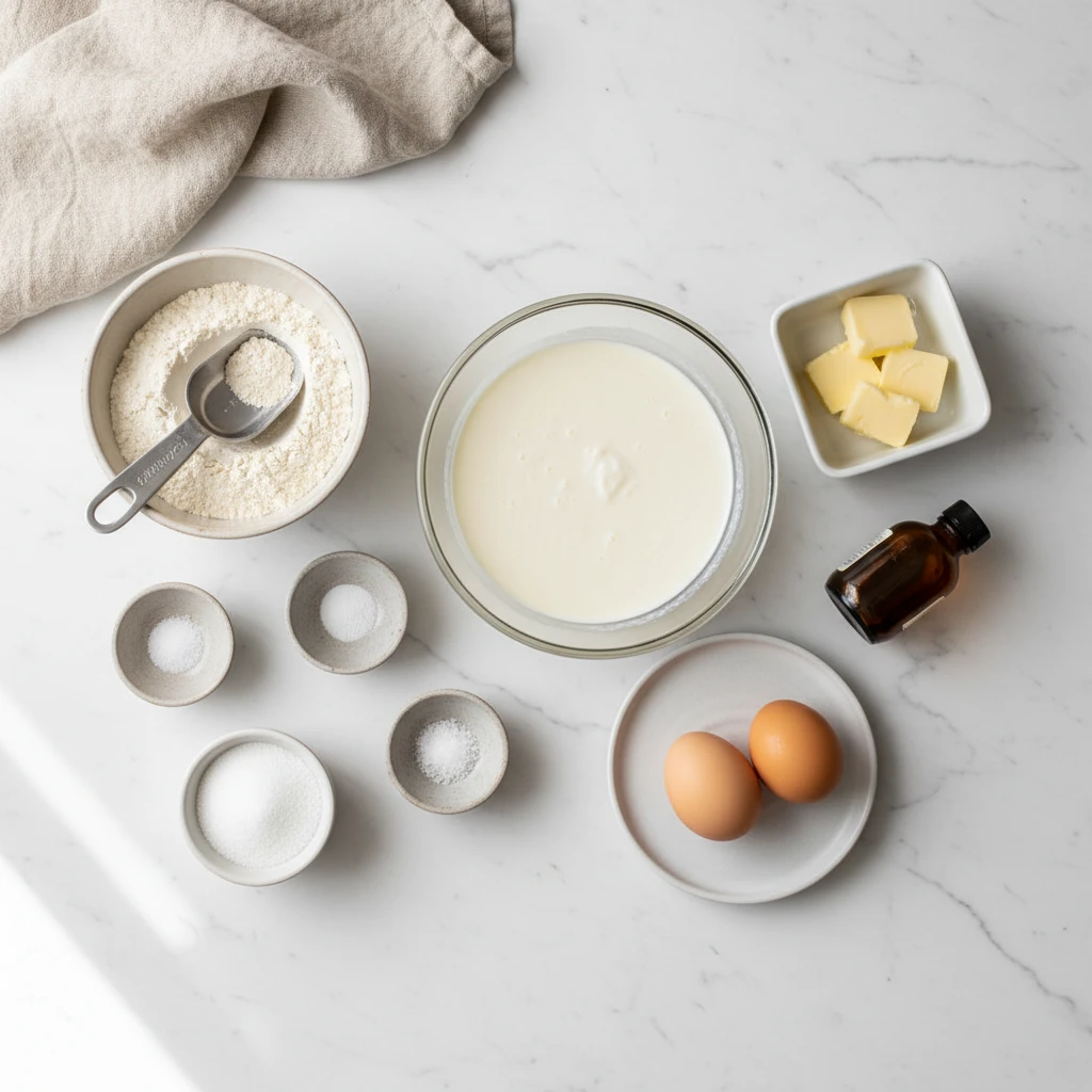 Homemade Buttermilk Pancakes ingredients