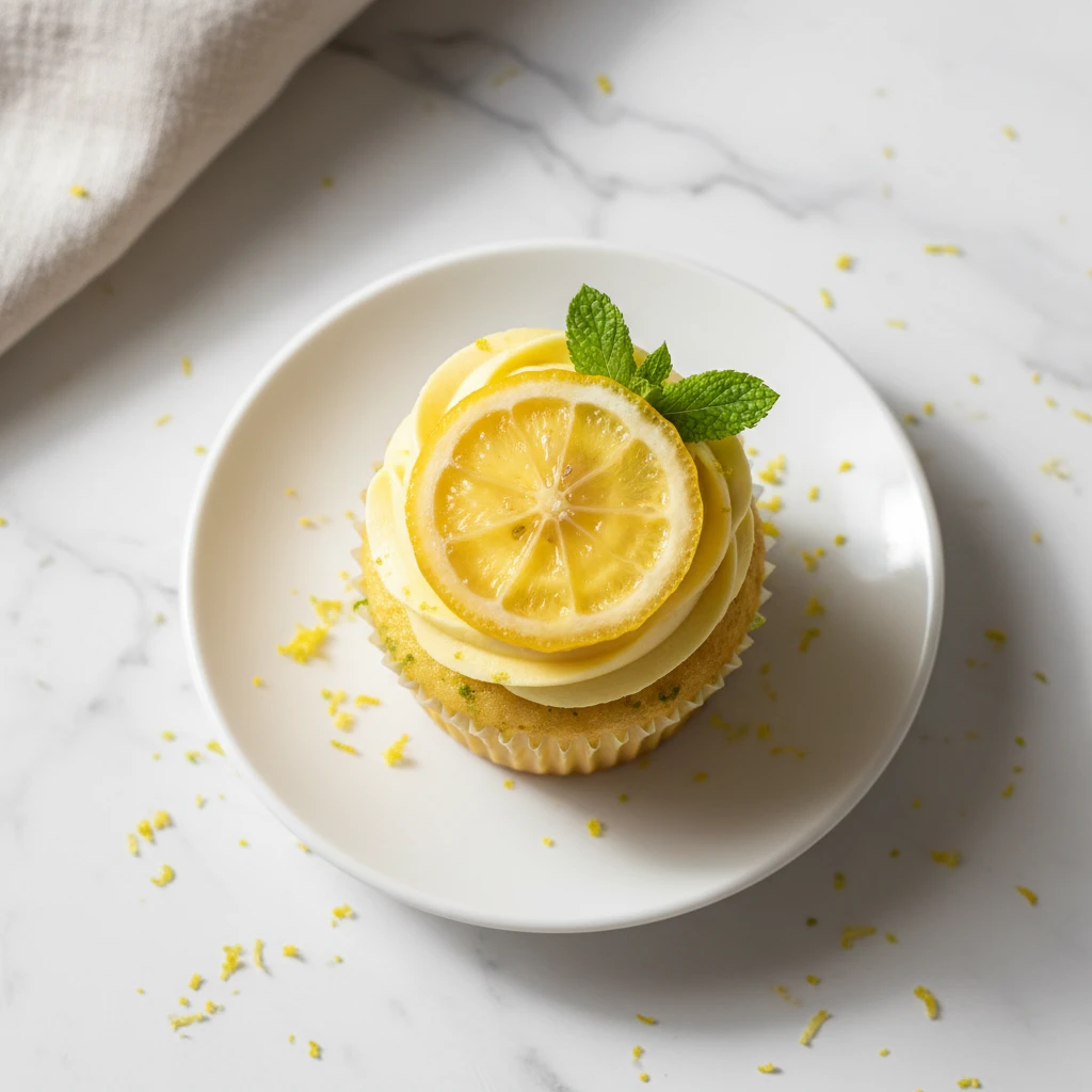 lemon bar cupcakes featured