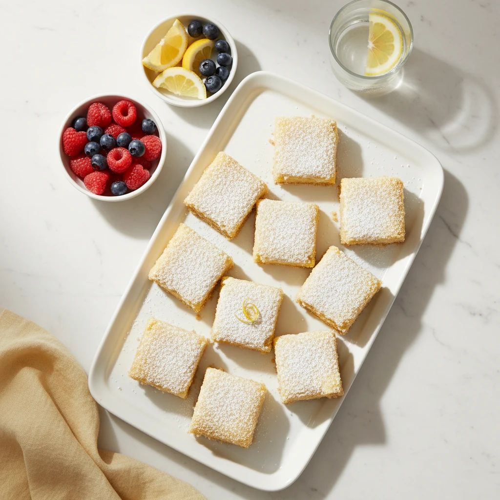 Lemon Bars serving suggestion
