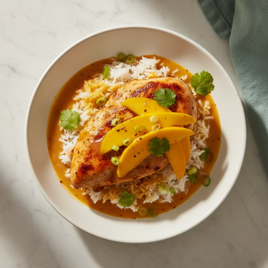 mango chicken recipe featured