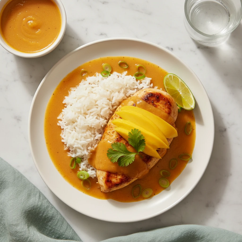 Mango Chicken serving suggestion