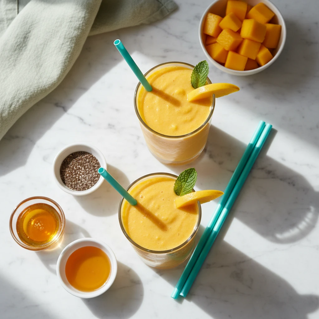 Mango Smoothie serving suggestion