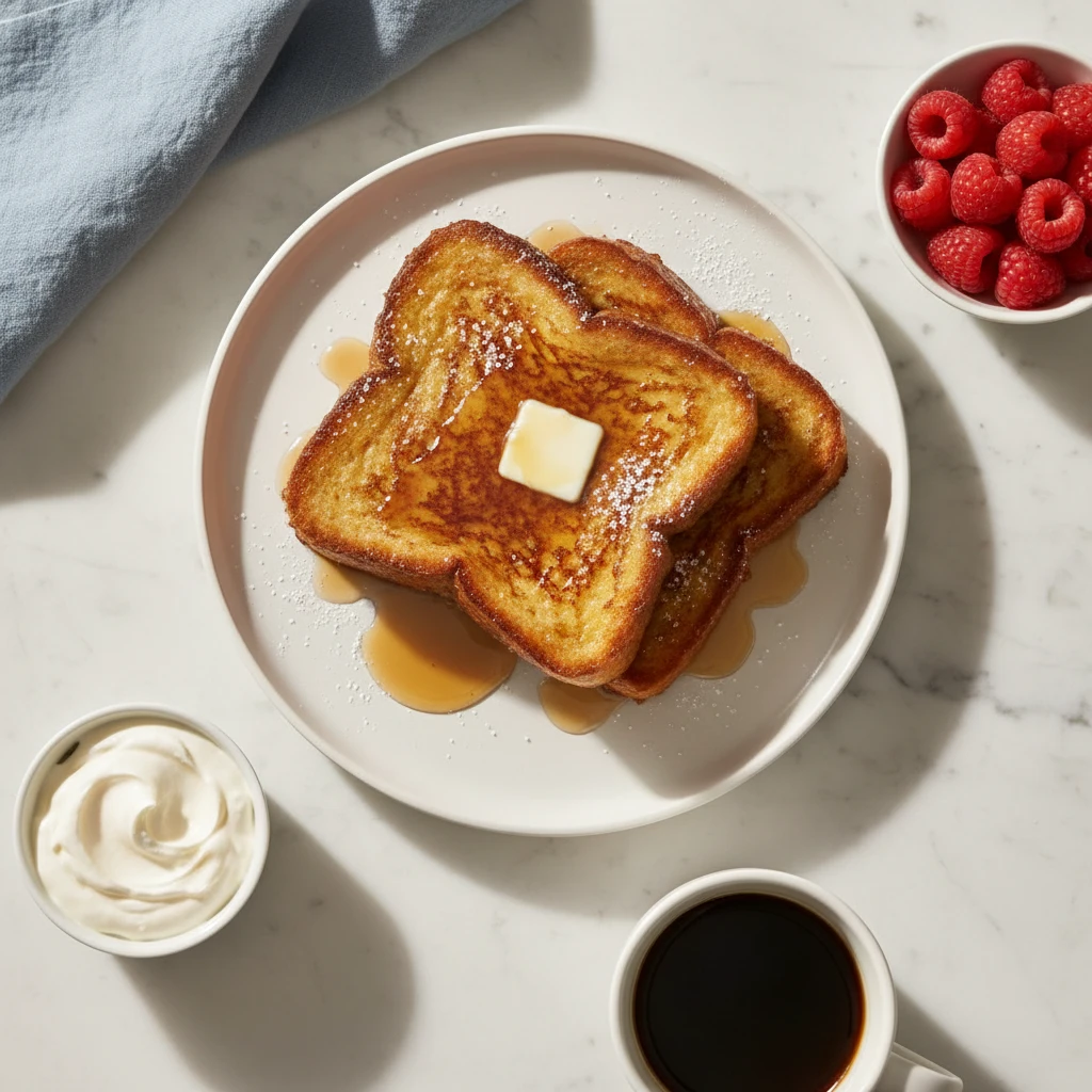 Maple-Cinnamon French Toast serving suggestion