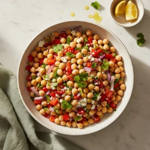 mediterranean chickpea salad featured
