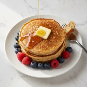 oatmeal cottage cheese pancakes featured