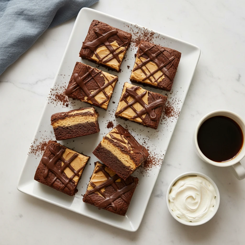 Peanut Butter Brownies serving suggestion