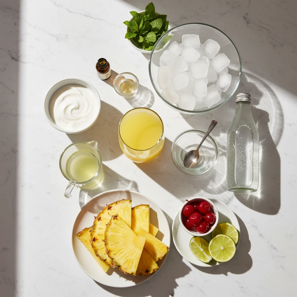 Pineapple Mocktail ingredients