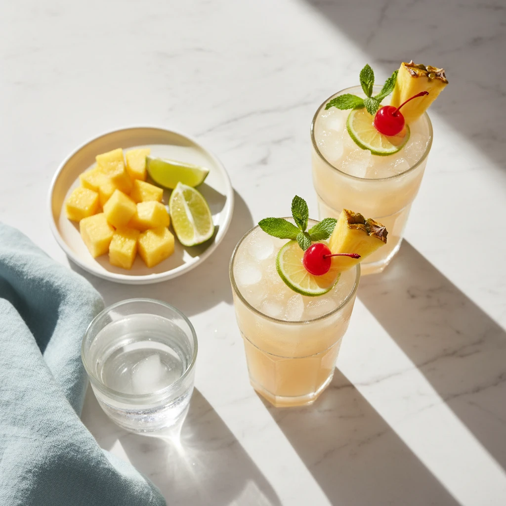 Pineapple Mocktail serving suggestion