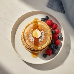poppy seed yogurt pancakes featured
