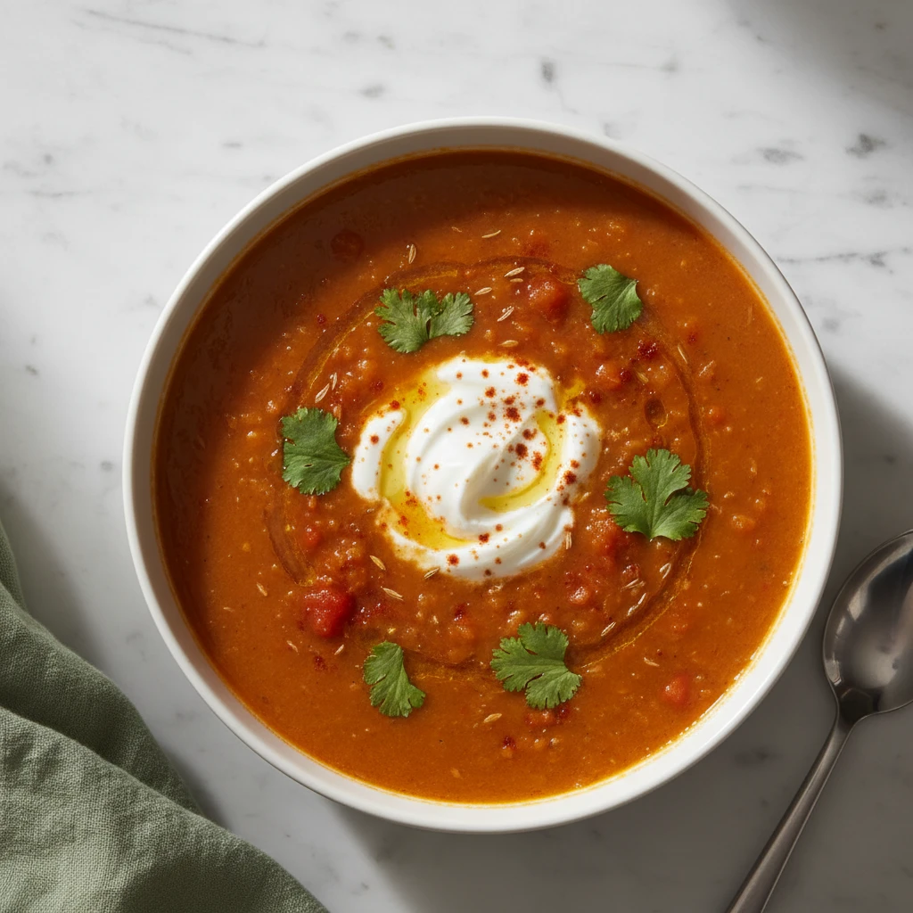 red lentil soup recipe featured