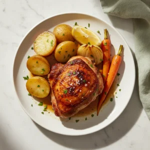 roasted chicken thighs featured