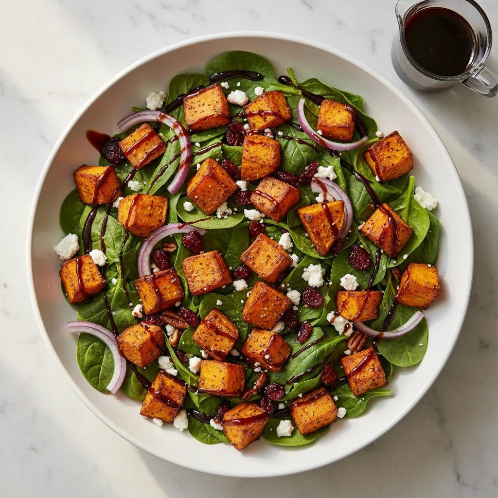 Roasted Sweet Potato and Spinach Salad reasons to try