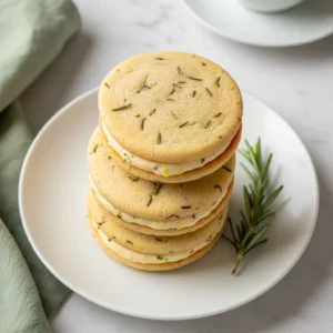Rosemary-Lemon Sandwich Cookies Recipe 4 rosemary lemon sandwich cookies featured