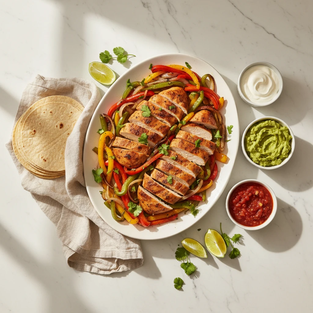 Smoked Fajita Chicken serving suggestion
