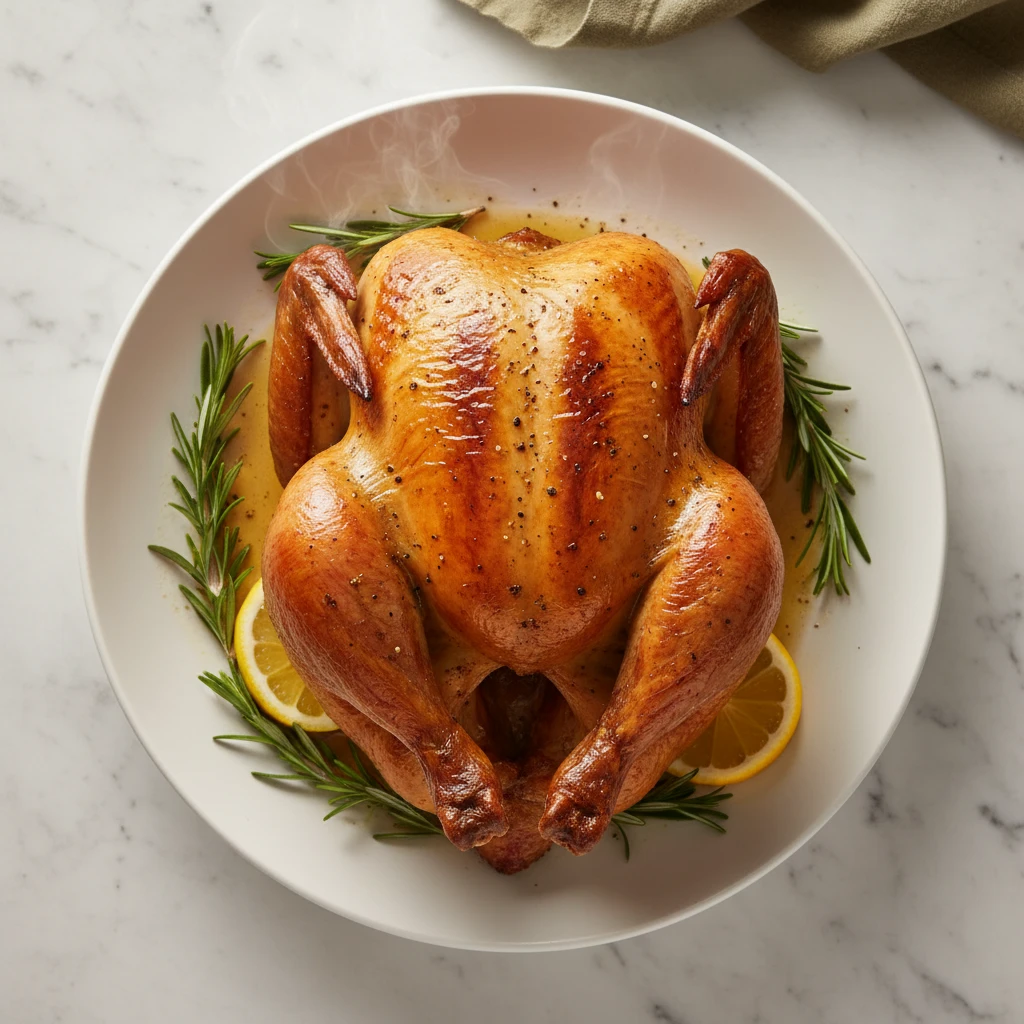 smoked whole chicken recipe featured