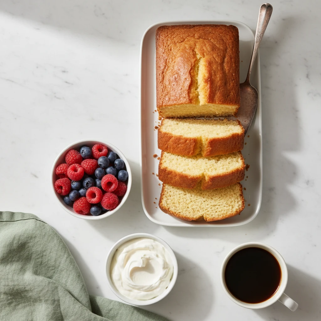 Sour Cream Pound Cake serving suggestion