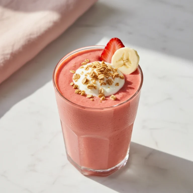 strawberry banana smoothie recipe featured