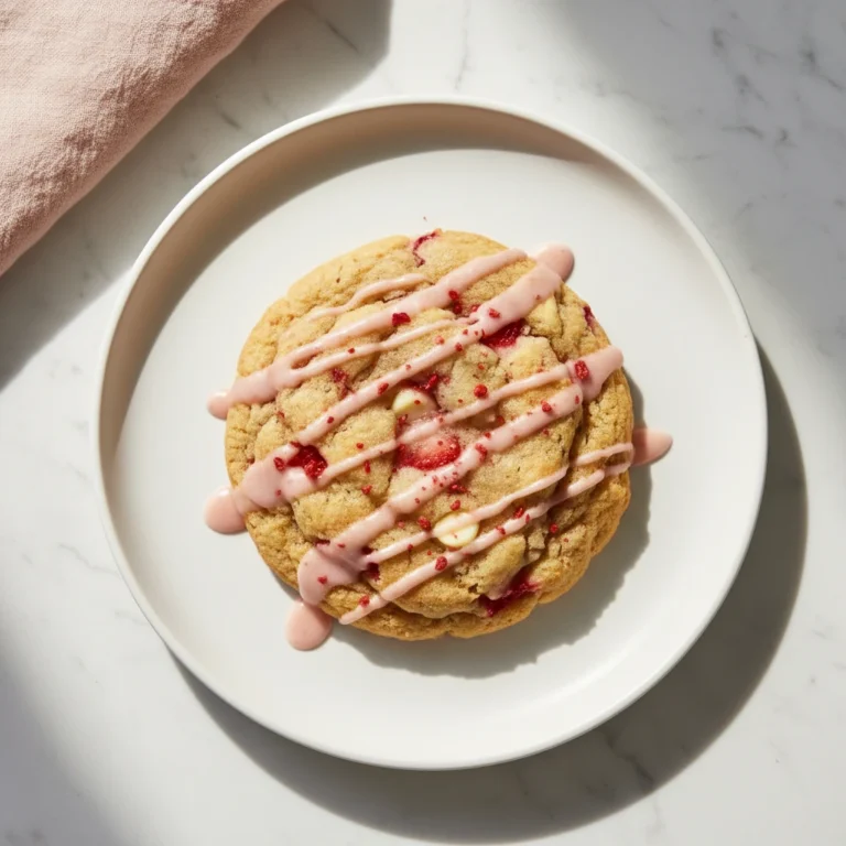 strawberry cookies recipe featured