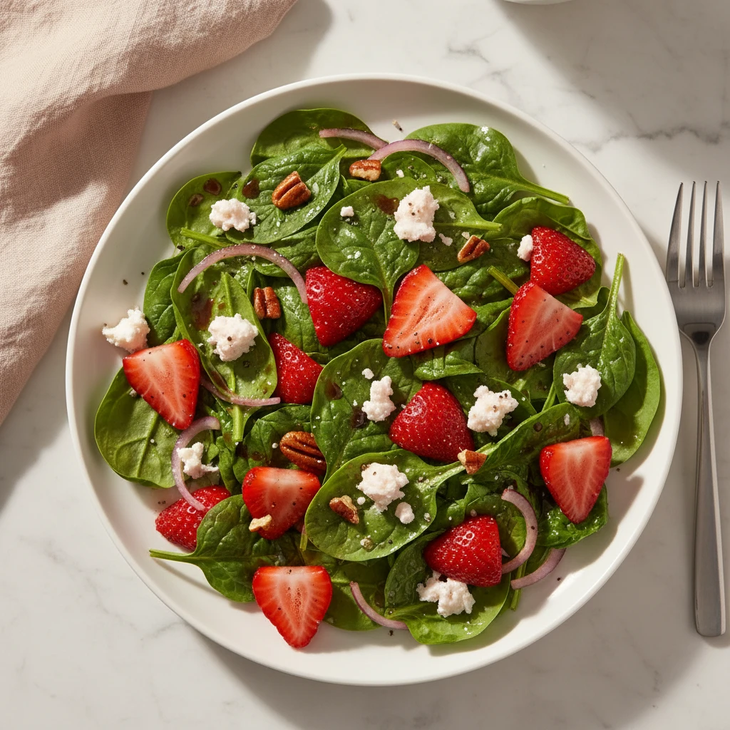 strawberry salad recipe featured