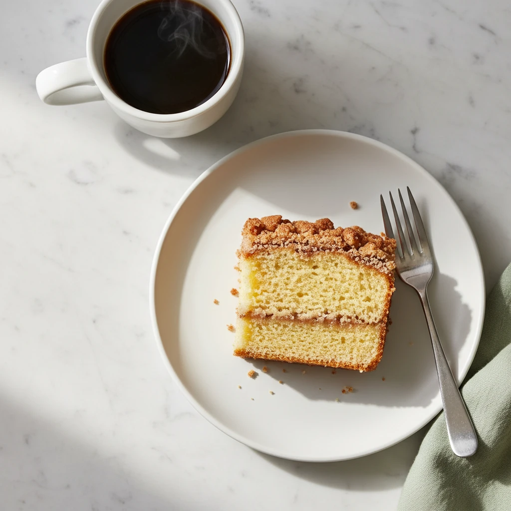 Streusel Coffee Cake serving suggestion