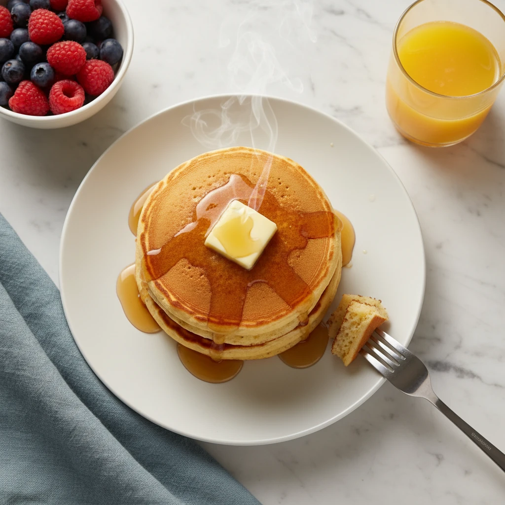 Super Fluffy Pancakes serving suggestion