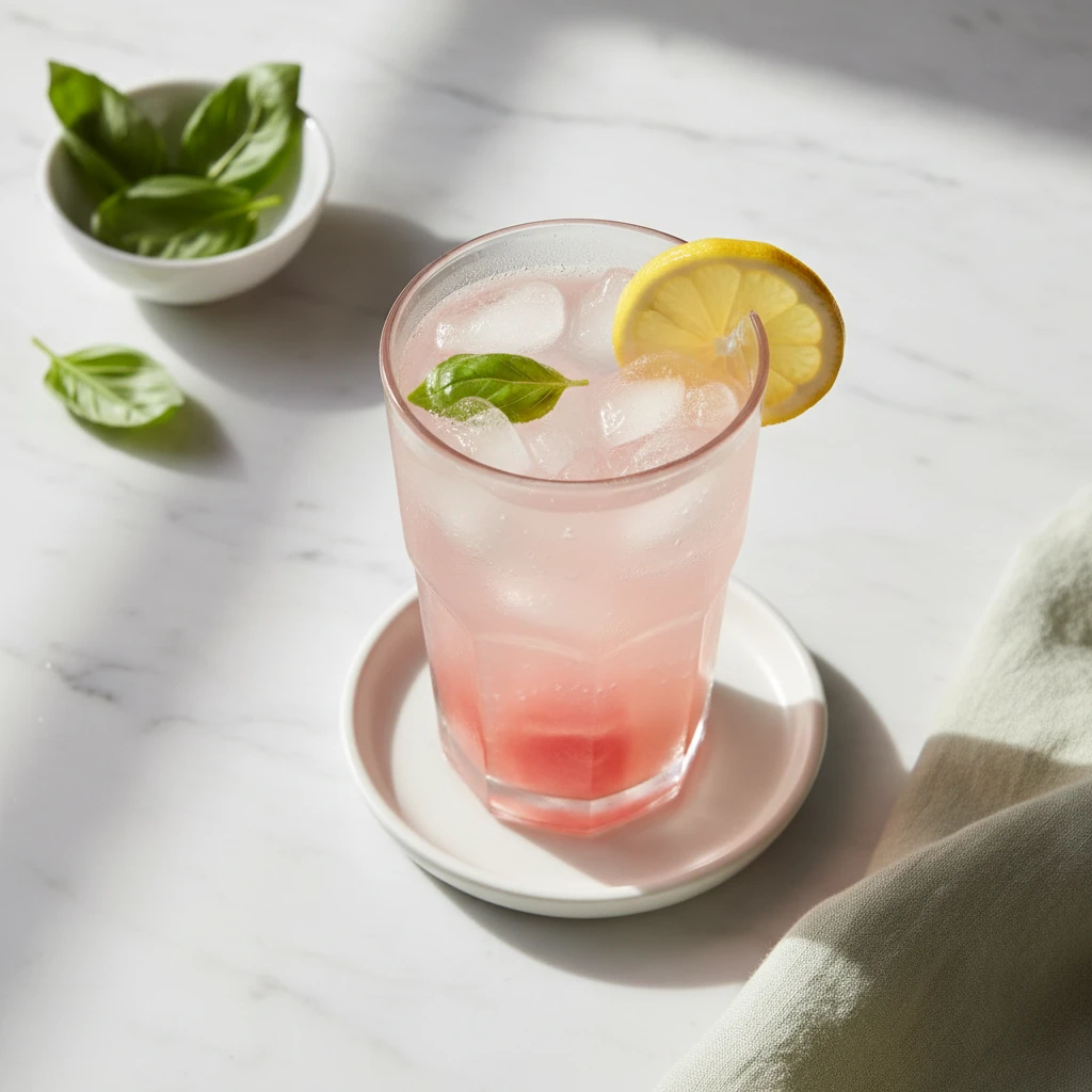 watermelon basil lemonade recipe featured