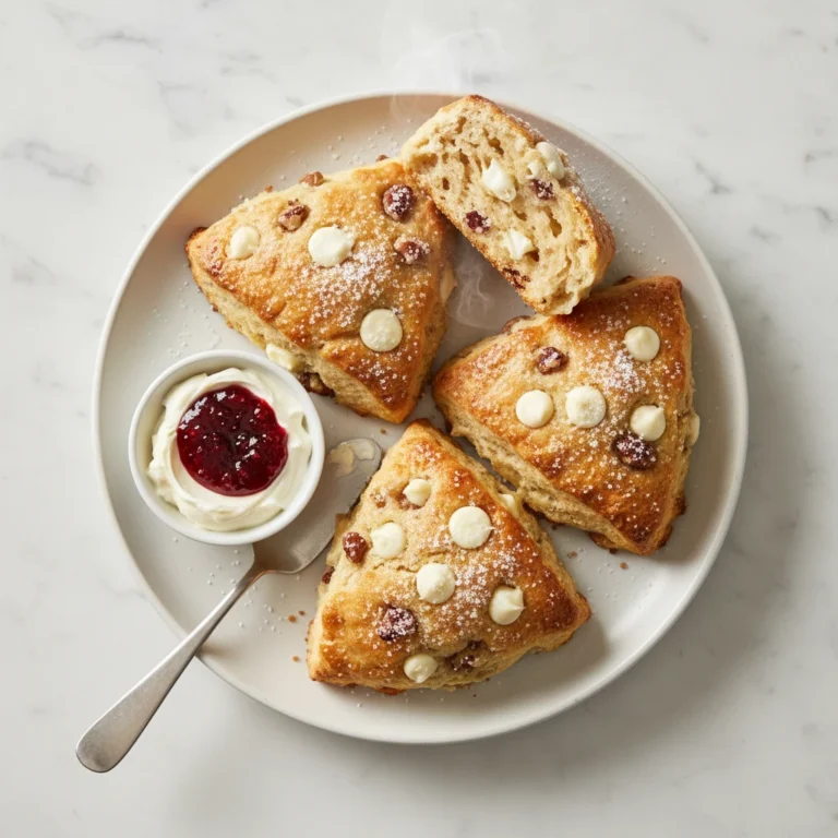 white chocolate pecan scones recipe featured