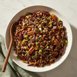 wild rice salad dried fruits nuts featured