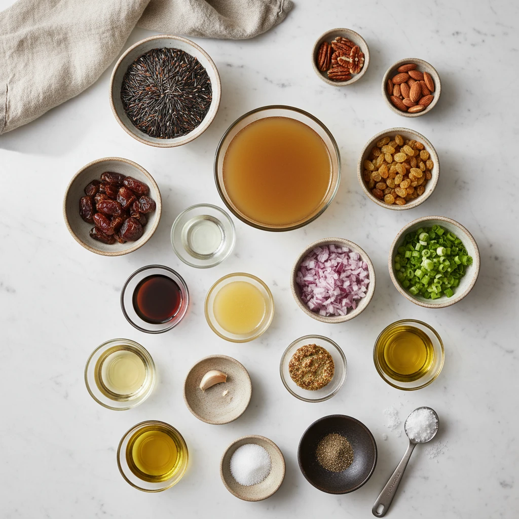 Wild Rice Salad With Dried Fruits and Nuts ingredients
