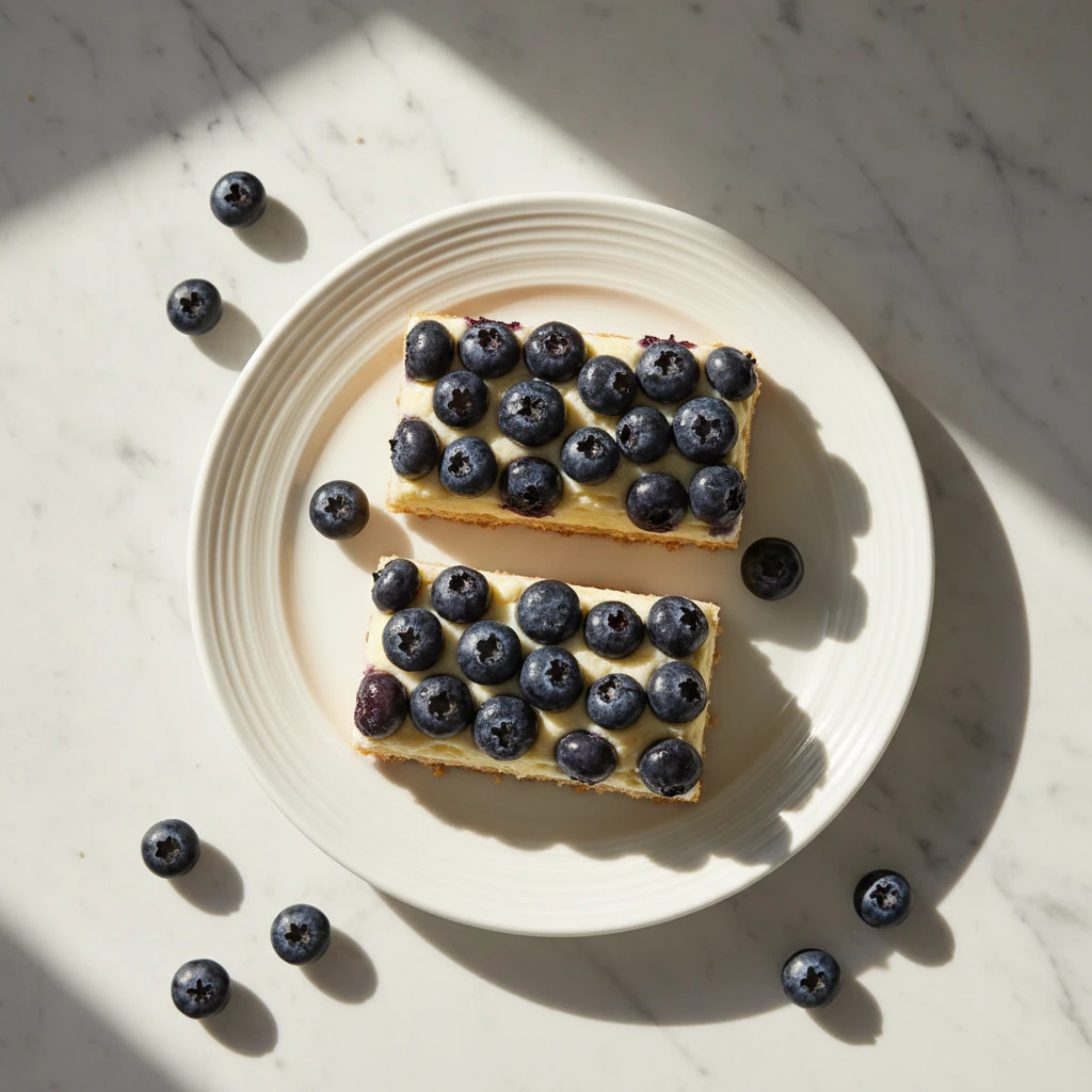 Blueberry Cream Cheese Bars serving suggestion