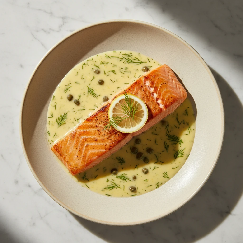 Creamy Dill and Lemon Sauce for Salmon