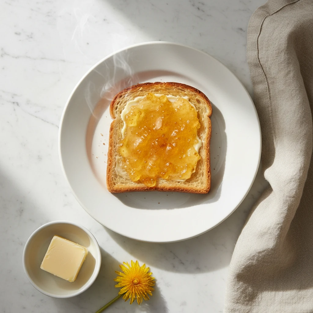 Dandelion Jelly serving suggestion