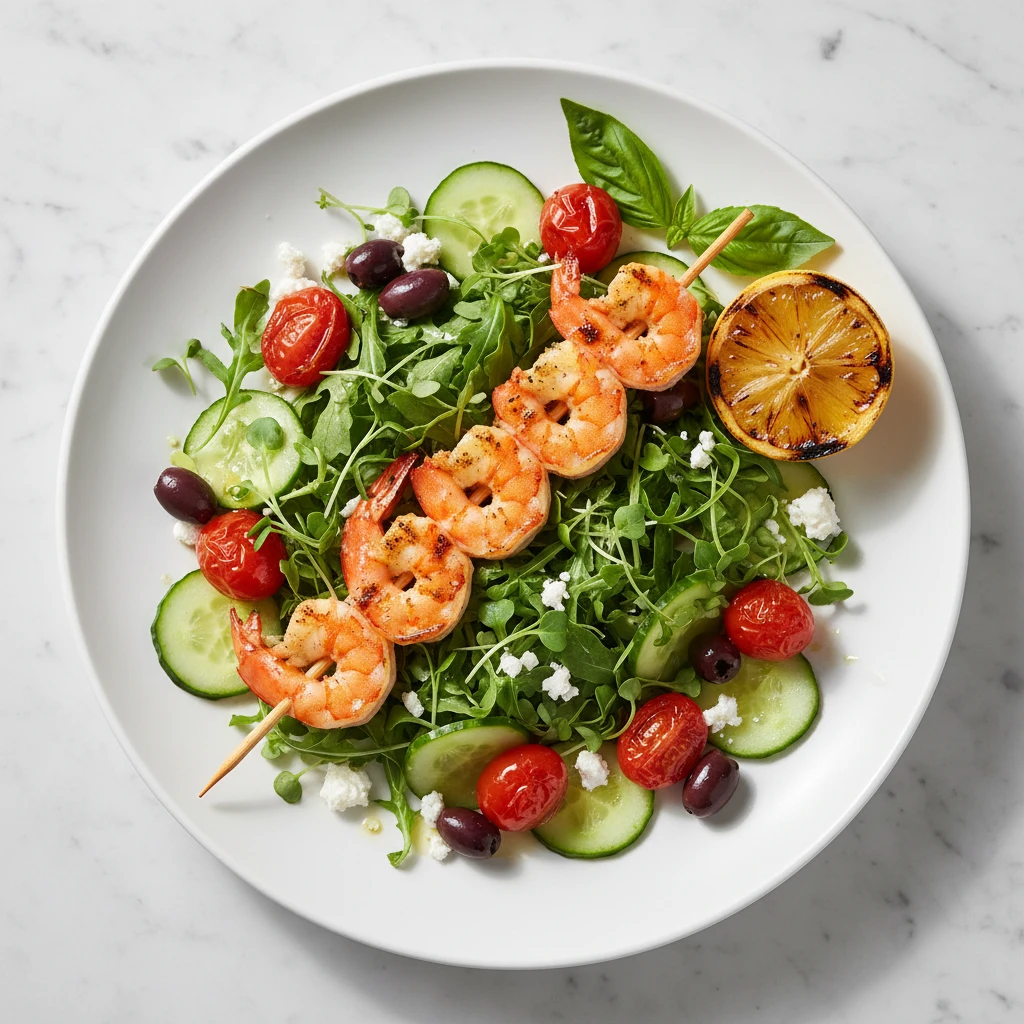 Grilled Shrimp Skewers serving suggestion