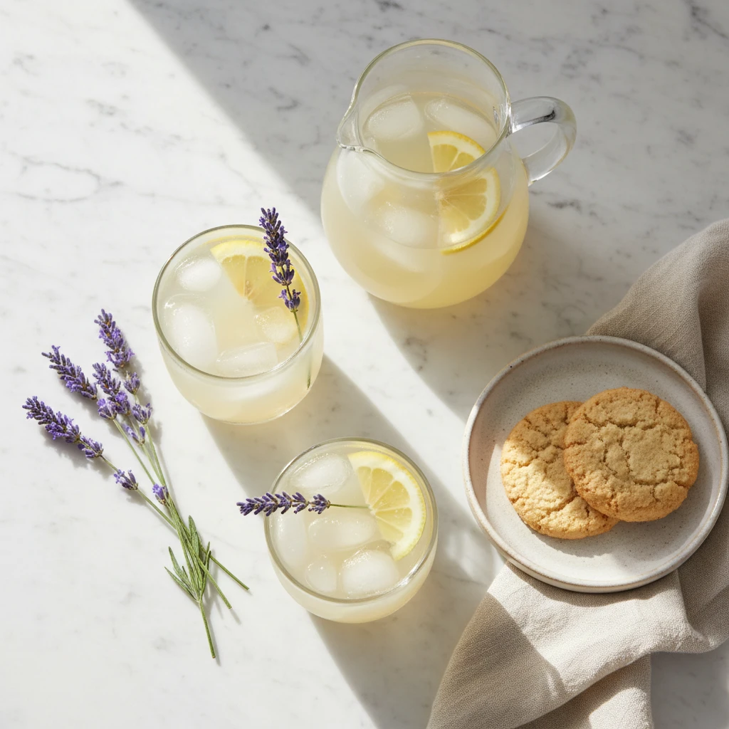 Lavender Lemonade Recipe serving suggestion