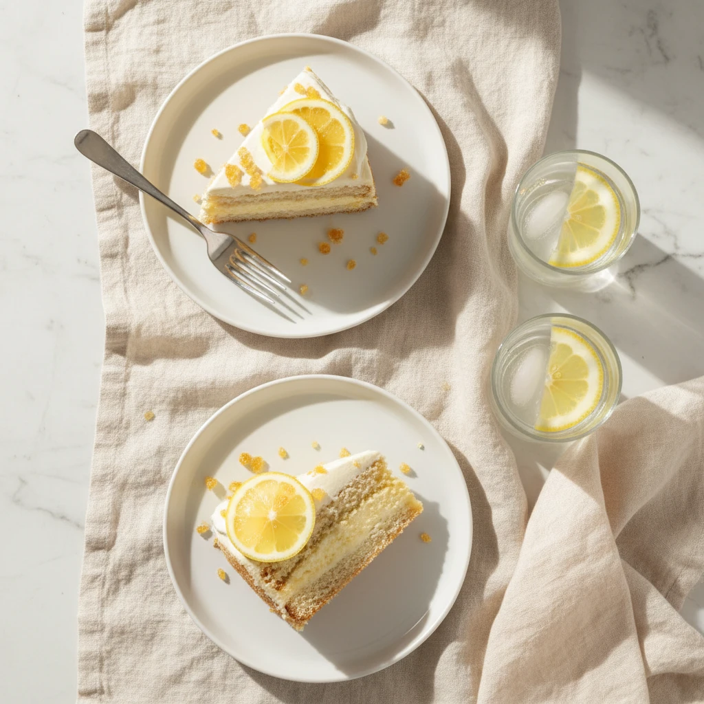 Lemon Icebox Cake serving suggestion
