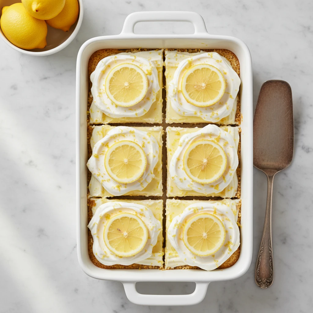 Lemon Lush Dessert serving suggestion