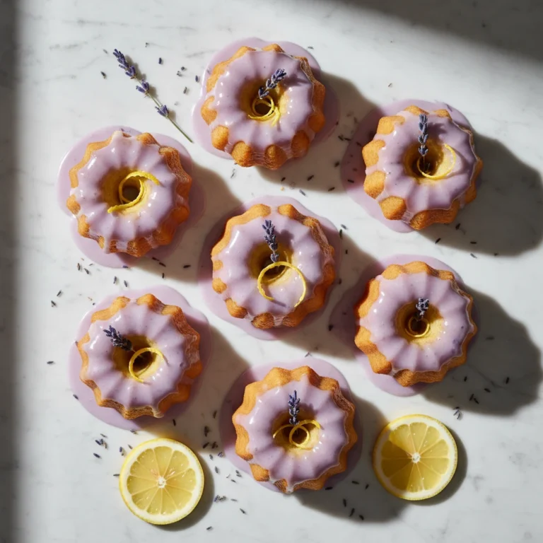 Mini Lemon Cakes with Lavender Glaze