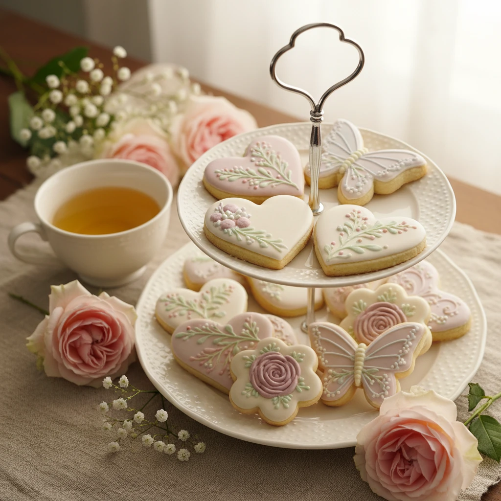 Mother's Day Cookies serving suggestion