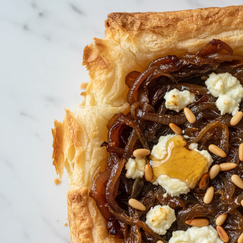 Puff Pastry Tart with Caramelized Onions and Goat Cheese reasons to try