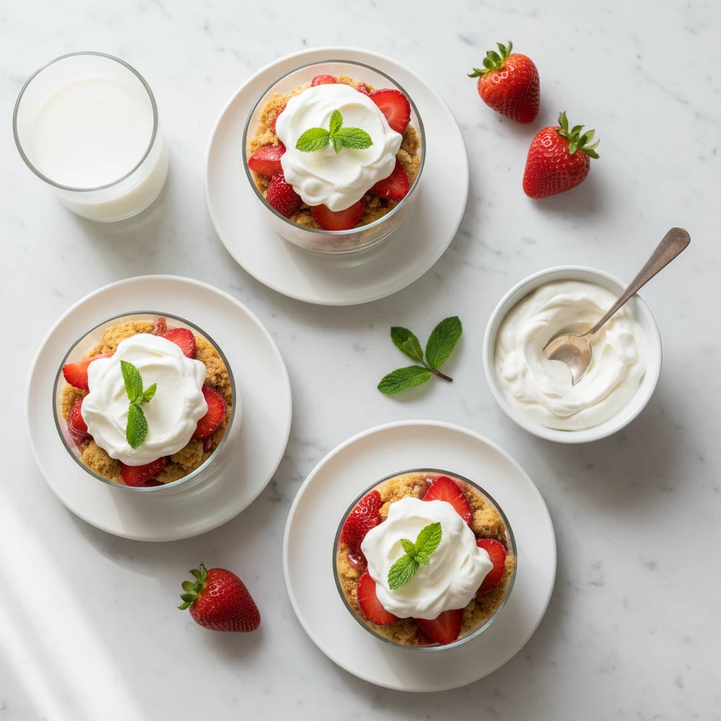 Strawberry Shortcake Cups serving suggestion