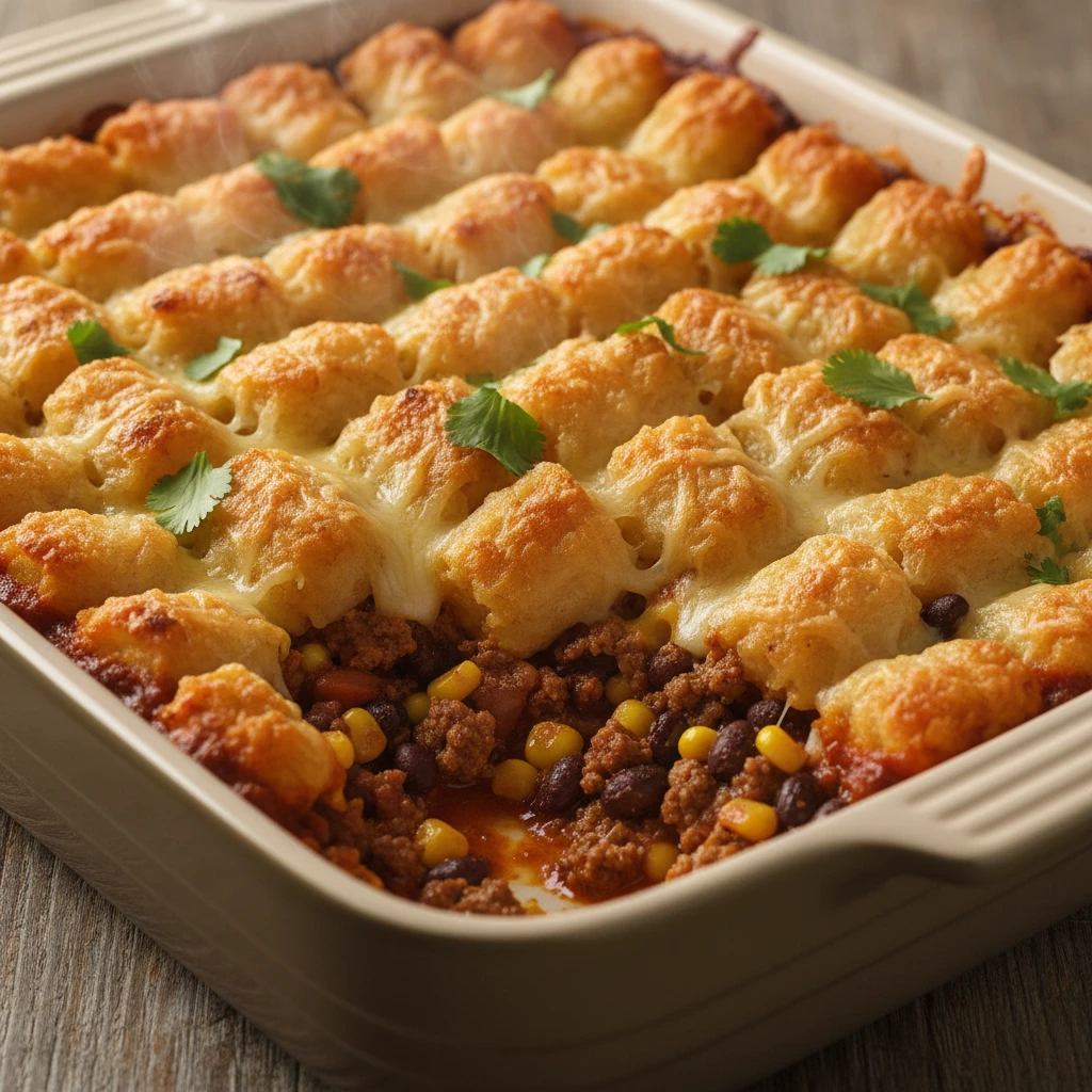 Taco Tater Tot Casserole